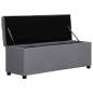 Preview: Bank mit Staufach 116 cm Hellgrau Polyester