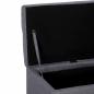 Preview: Bank mit Staufach 116 cm Hellgrau Polyester