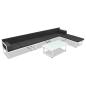 Preview: 5-tlg. Garten-Lounge-Set Textilene Aluminium Schwarz
