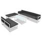 Preview: 5-tlg. Garten-Lounge-Set Textilene Aluminium Schwarz