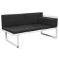 Preview: 5-tlg. Garten-Lounge-Set Textilene Aluminium Schwarz