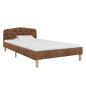 Preview: Bettgestell Braun Wildleder-Optik 90x200 cm