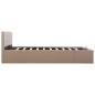 Preview: Stauraumbett Hydraulisch Cappuccino-Braun Kunstleder 160×200 cm