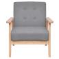Preview: Sofa-Set 2-tlg. Stoff Hellgrau