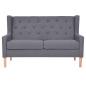 Preview: 2-tlg. Sofa-Set Stoff Grau