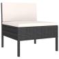 Preview: Gartenst?hle 3 Stk. mit Auflagen Poly Rattan Schwarz