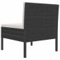 Preview: Gartenst?hle 3 Stk. mit Auflagen Poly Rattan Schwarz