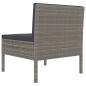 Preview: Gartenstühle 3 Stk. mit Auflagen Poly Rattan Grau
