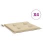 Preview: Gartenstuhl-Kissen 4 Stk. Beige 50x50x3 cm Oxford-Gewebe