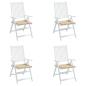 Preview: Gartenstuhl-Kissen 4 Stk. Beige 50x50x3 cm Oxford-Gewebe