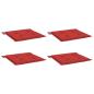 Preview: Gartenstuhl-Kissen 4 Stk. Rot 50x50x3 cm Oxford-Gewebe