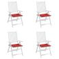 Preview: Gartenstuhl-Kissen 4 Stk. Rot 50x50x3 cm Oxford-Gewebe