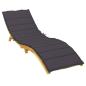 Preview: Sonnenliegen-Auflage Schwarz 200x50x3 cm Oxford-Gewebe