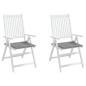 Preview: Gartenstuhl-Kissen 2 Stk. Grau 40x40x3 cm Oxford-Gewebe