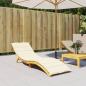 Preview: ARDEBO.de - Sonnenliegen-Auflage Creme 200x60x3 cm Oxford-Gewebe
