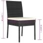 Preview: Garten-Essstühle 4 Stk. Poly Rattan Schwarz