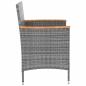 Preview: Garten-Essstühle 4 Stk. Poly Rattan Grau