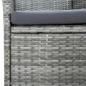 Preview: Garten-Essstühle 4 Stk. Poly Rattan Grau