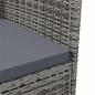 Preview: Gartenstühle mit Kissen 2 Stk. Poly Rattan Grau