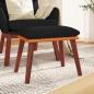 Preview: ARDEBO.de - Fußhocker Schwarz 45x29,5x35 cm Stoff und Kunstleder
