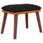 Preview: Fußhocker Schwarz 45x29,5x35 cm Stoff und Kunstleder
