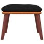 Preview: Fußhocker Schwarz 45x29,5x35 cm Stoff und Kunstleder