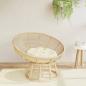 Preview: ARDEBO.de - Kissen Rund Creme Ø 60 x11 cm Oxford-Gewebe