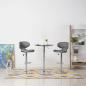 Preview: ARDEBO.de - Barhocker 2 Stk. Grau Kunstleder
