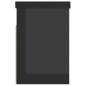 Preview: Schuhbank mit Kissen Hochglanz-Schwarz 80x30x47cm Holzwerkstoff