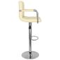 Preview: Barhocker 2 Stk. Creme Kunstleder