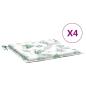 Preview: Stuhlkissen 4 Stk. Blattmuster 50x50x3 cm Stoff