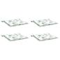Preview: Stuhlkissen 4 Stk. Blattmuster 50x50x3 cm Stoff