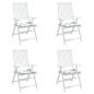 Preview: Stuhlkissen 4 Stk. Blattmuster 50x50x3 cm Stoff