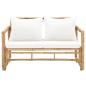 Preview: 2-Sitzer Gartensofa mit Polstern Bambus