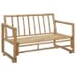 Preview: 2-Sitzer Gartensofa mit Polstern Bambus