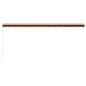 Preview: Einziehbare Markise Handbetrieben 600 x 300 cm Orange und Braun