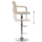 Preview: Barhocker 2 Stk. Creme Stoff
