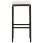 Preview: Barhocker mit Kissen 3 Stk. Braun Poly Rattan