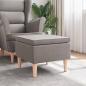 Preview: ARDEBO.de - Hocker mit Holzbeinen Taupe Stoff