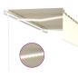 Preview: Markise Automatisch mit Rollo LED Windsensor 4x3 m Creme