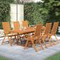 Preview: ARDEBO.de - 7-tlg. Garten-Essgruppe Massivholz Akazie 160-240 cm