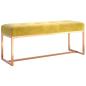 Preview: Sitzbank Senfgelb 110x36x45 cm Samt