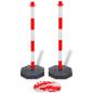 Preview: ARDEBO.de - Pfosten-Set mit Absperrkette 10 m Kunststoff