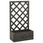 Preview: ARDEBO.de - Garten-Spalier mit Blumenkasten Grau 50x25x90 cm Tannenholz