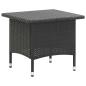 Preview: ARDEBO.de - Beistelltisch Schwarz 50x50x47 cm Poly Rattan