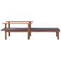 Preview: Sonnenliege Poly Rattan und Massivholz Akazie Schwarz