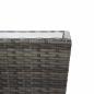 Preview: Beistelltisch Grau 41,5x41,5x43 cm Poly Rattan und Hartglas