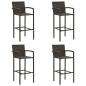 Preview: ARDEBO.de - Barhocker 4 Stk. Braun Poly Rattan