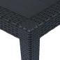Preview: Gartentisch Anthrazit 150x90x72 cm Kunststoff Rattan-Optik
