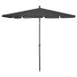 Preview: ARDEBO.de - Sonnenschirm mit Mast 210x140 cm Anthrazit